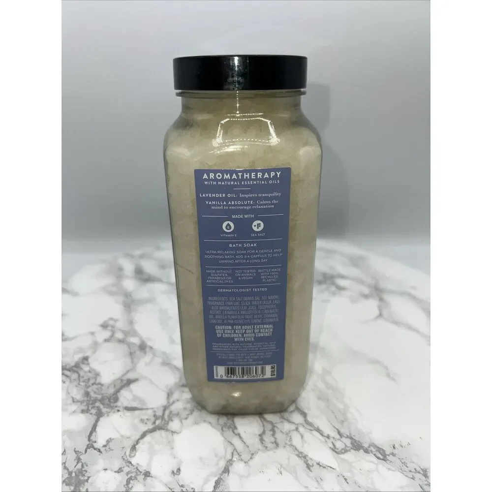 Bath & Body Works Aromatherapy Lavender + Vanilla Bath Soak Salts 17 oz NEW